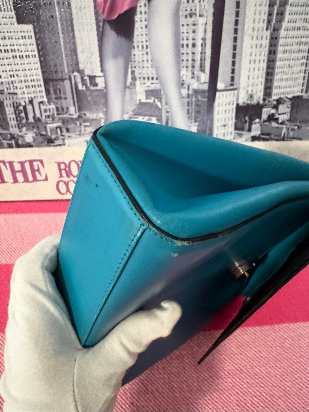 Bally Teal Shoulder Bag with Long Strap - Picture 10 of 16